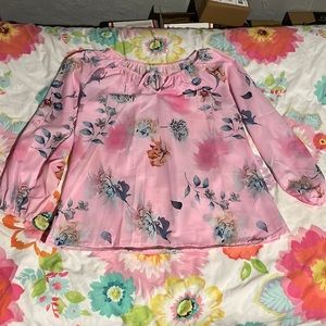 Floral long sleeve top